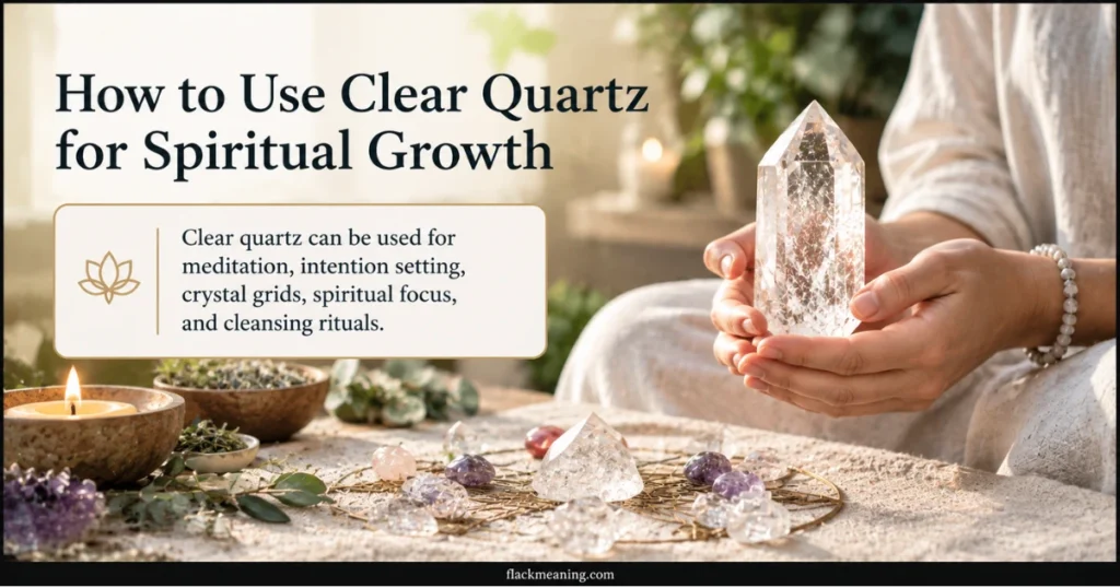 How to use clear quartz for spiritual growth through meditation and intention setting